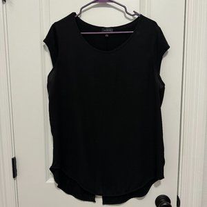 The Limited Gently Used Black Tux Tail Top Size XL